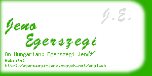 jeno egerszegi business card